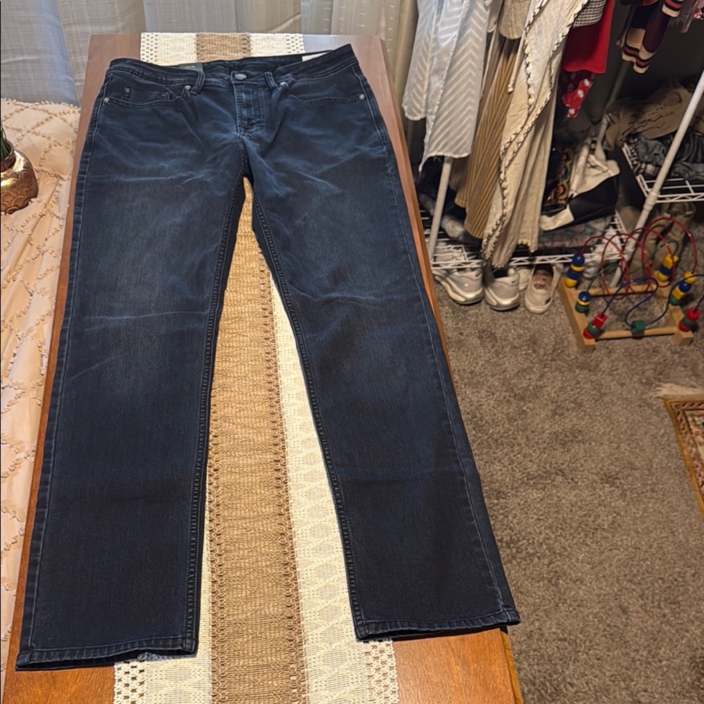 Buffalo David Bitton Navy Jackson Slim Straight Jeans 32x34